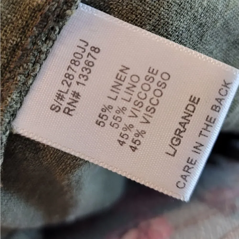 LOVE TREE Off Set Front Button Green Jacket - Picture 6 of 6